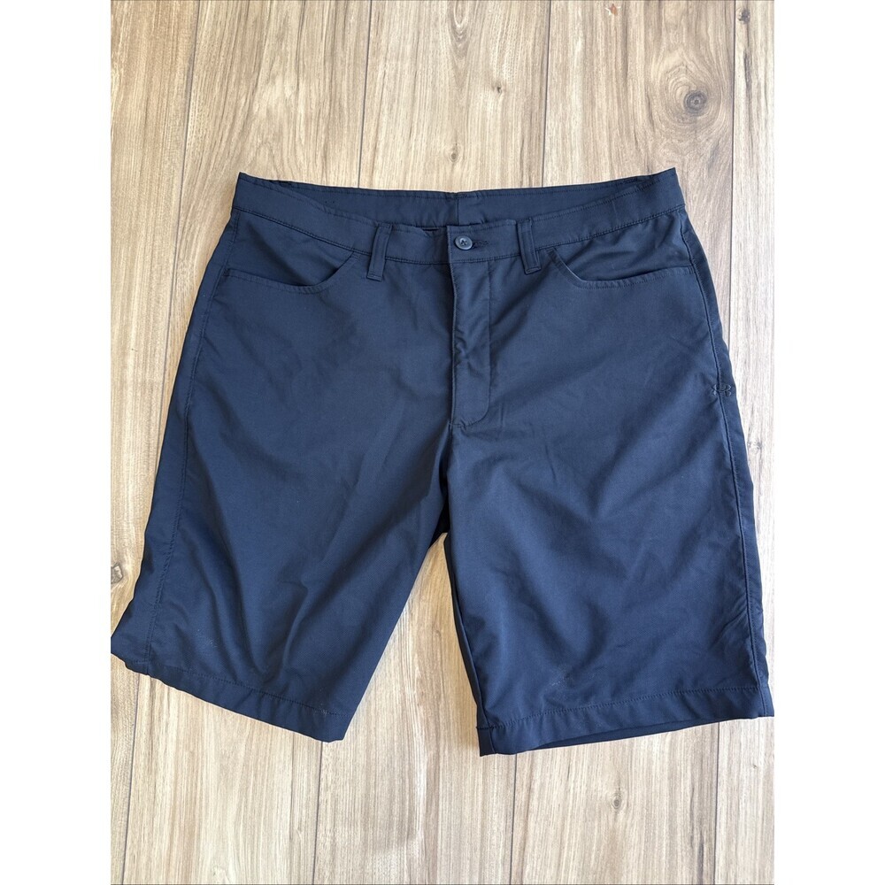 Under Armour HeatGear Golf Performance Chino Shorts Men's 36 Black Athletic Fit